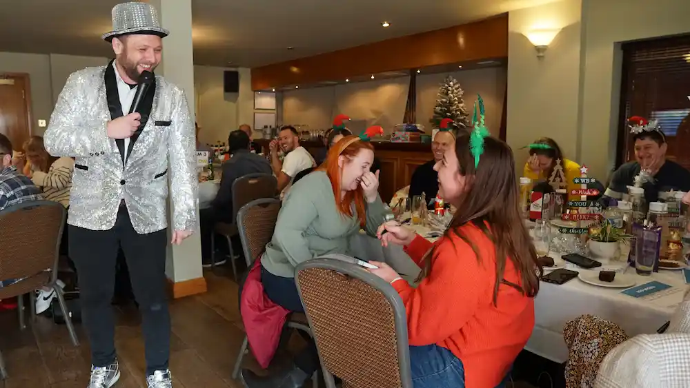 Festive Office Games people laughing