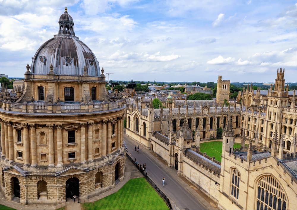 Oxford city landscape with Radcliffe camera