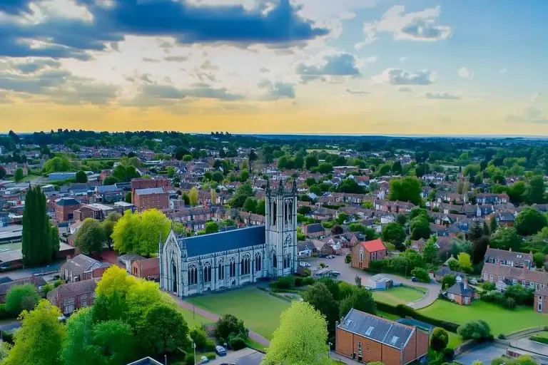 Andover aerial birds eye view