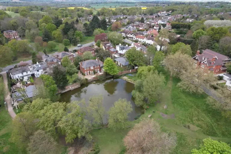 Hadley common London Borough of Barnet UK Drone, Aerial, view from air, birds eye view