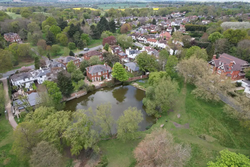 Hadley common London Borough of Barnet UK Drone, Aerial, view from air, birds eye view