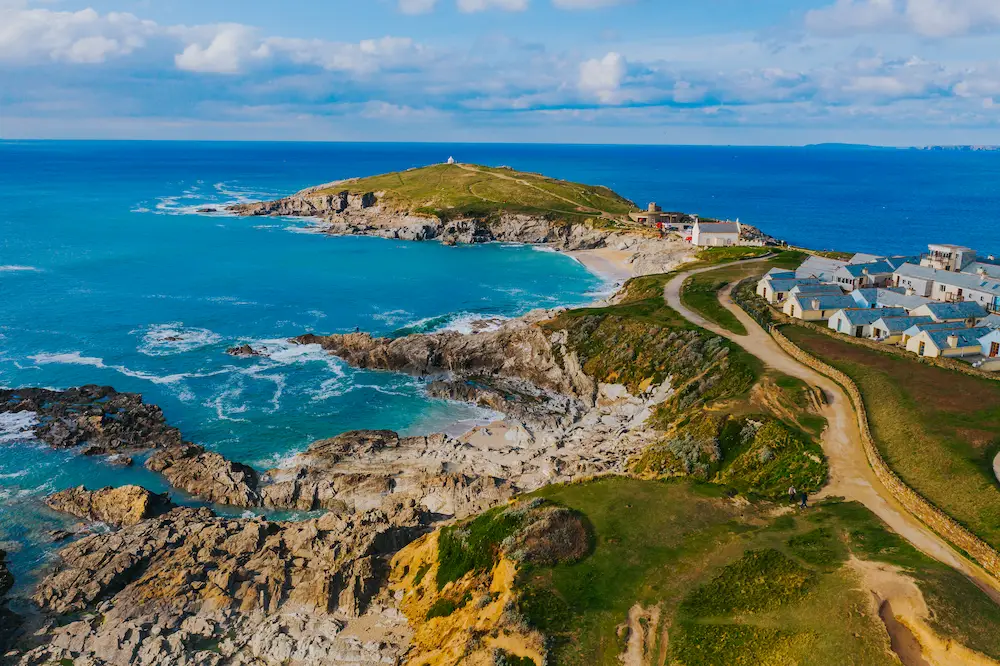 cornish coastline in newquay