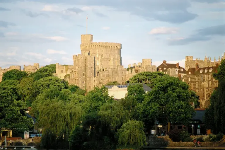 Windsor Castle over blue sky